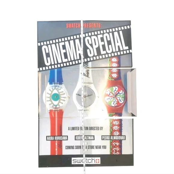 Swatch Watches 100 Years Of CINEMA Set OF 3 watches a Movie Poster and Book - Picture 11 of 13